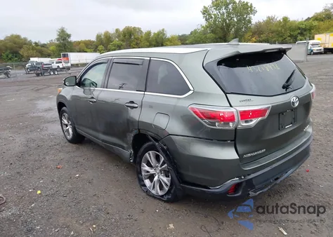 2014 Toyota Highlander Xle V6 из США, поврежденный, VIN 5TDJKRFHXES020910